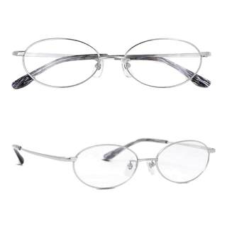 纯钛米八眼镜超轻银丝素颜神器男女个性商务椭圆框近视可配度数男