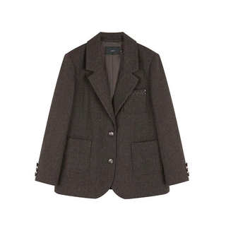 Xwi xinwei retro british embroidered suit jacket women's 2025 autumn and winter elegant and decent suit top