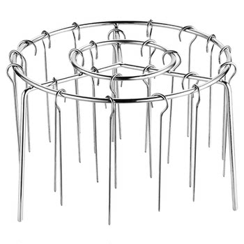 Air fryer barbecue rack vertical barbecue oven stainless steel round skewers barbecue hanging special vertical rack