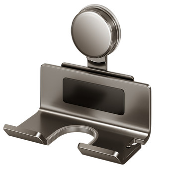Stainless steel suction cup hair dryer storage rack
