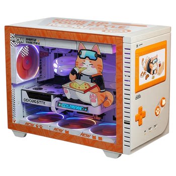 Colorfire orange shadow orange computer host accessories family bucket i5 14600kf desktop 5060ti 16g colorful 5060 ti 8g orange cat game diy assembly computer hardware