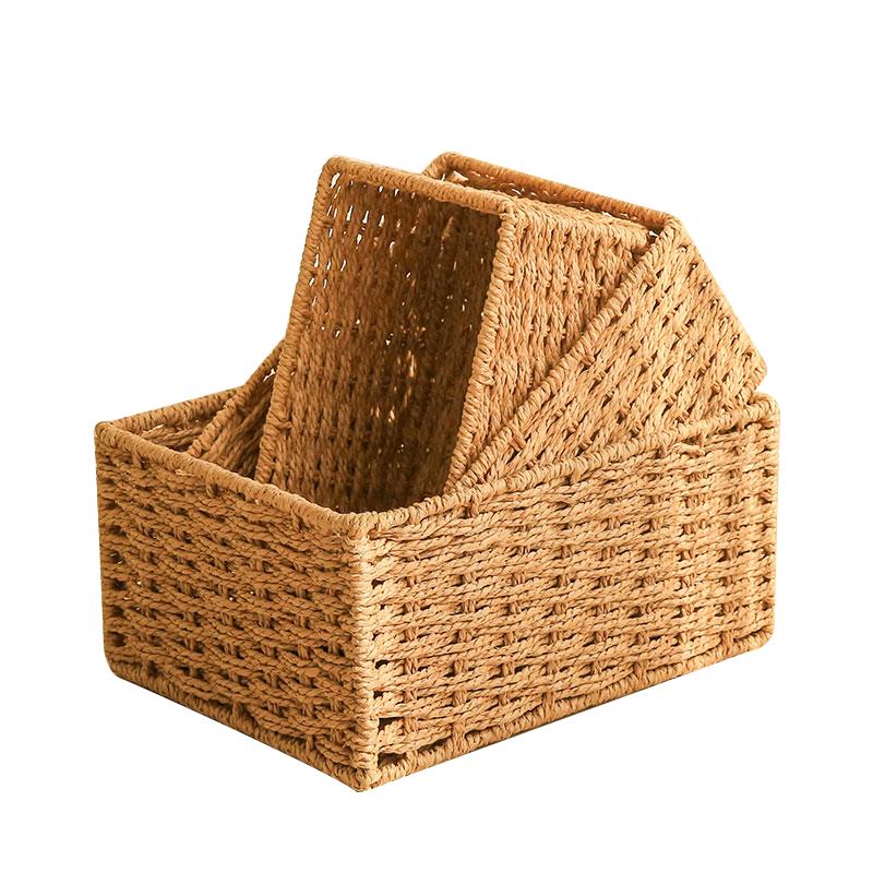 Desktop miscellaneous storage box handwoven