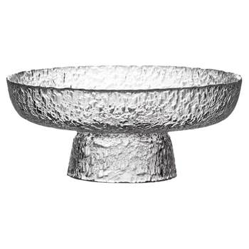 Japanese hammer pattern ice dew high-foot fruit plate household glass