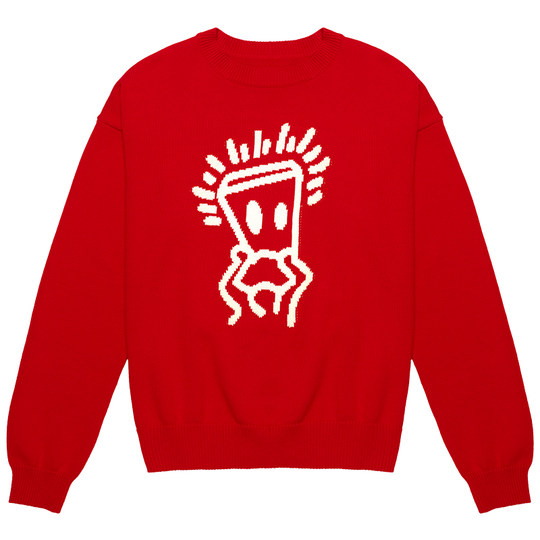 Свободный свитер, ленивый модный вязаный свитер.