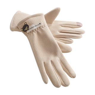 保暖手套女冬天防寒加绒户外骑车薄款德绒可触屏电动车防风春秋天