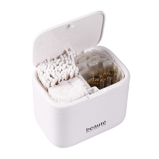 Cotton swab storage box with pop-up cover