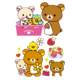 Relaxed Bear Car Sticker Cartoon Cute Scratch Cover 2023 New Electric Car Sticker Decorate Body