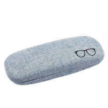 Portable anti-pressure linen glasses case fresh and simple male and female student frame myopia glasses storage box to protect glasses