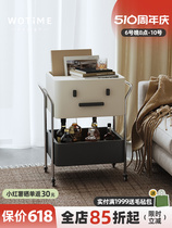 wotime mobile trolley storage rack living room sofa side table small coffee table snack storage rack bedroom bedside table