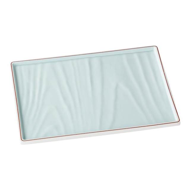 Metamine tableware imitation porcelain tableware rectangular plate commercial use