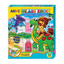 AMOS Korean original imported childrens glass glue painting hand-made DIY window stickers no-bake glue painting educational toys