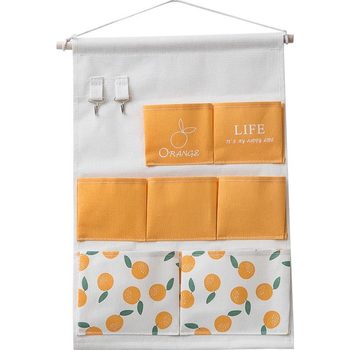 Student storage bag dormitory wall-mounted wall-mounted door hanging mobile phone storage pocket wall hanging artifact bedroom