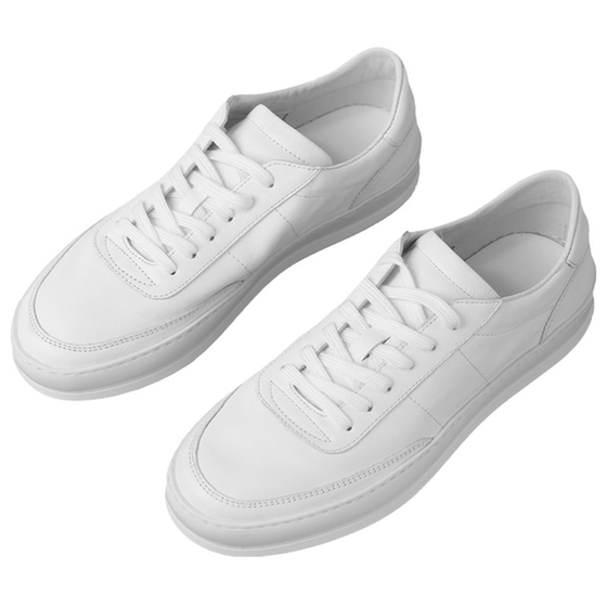
THEMASEE with suit soft cowhide white shoes Korean style trendy and versatile breathable spring and summer pure leather low-top shoes