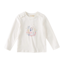 Davibella girl long sleeve T-shirt child against undershirt girl white blouses female large child pure cotton compassionate child clothing