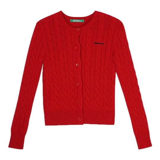 Momordica pure cotton slim cardigan sweater