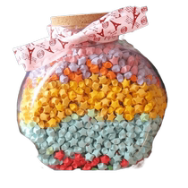 Creative 520 small paper stars in glass transparent 1314 paper cranes wishing large piggy bank bottle