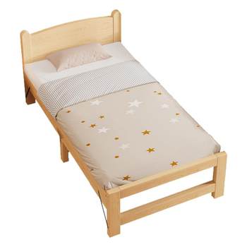 Foldable splicing bed widening artifact lengthened solid wood simple foldable children's bed widening splicing artifact customization