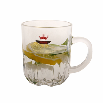 Thickened heat-resistant cup with handle and transparent heat-resistant glass cup
