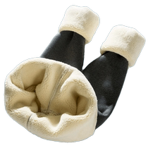 Lamb velvet cotton pants womens winter high waist belly protection extra thick leggings Northeast integrated velvet plus velvet thickened thermal pants