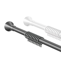 Roman pole no-punch installation curtain rod single rod curtain bracket rod clothes drying rod telescopic clothes hanging rod holder