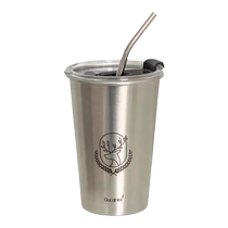 Outdoor Folding Portable 304 Stainless Steel Home Beer Anti-Fall Cup Coffee Cup Substraw Water Cup Camping