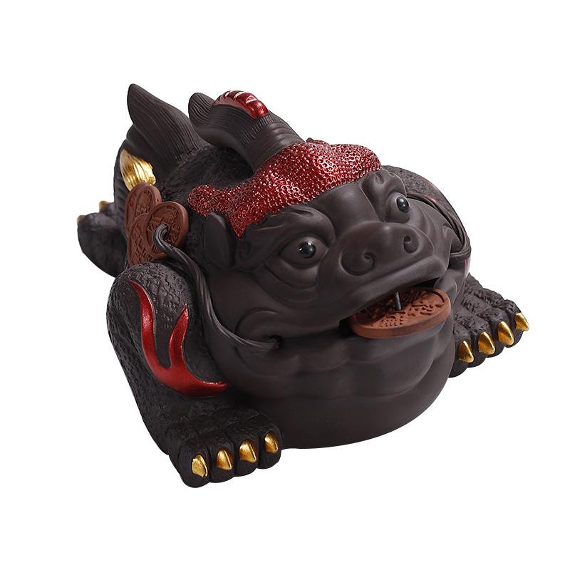 招財進宝 三足金蟾 鎮宅 辟邪 開運 風水 工芸品 美術品