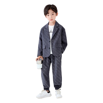 Luo Meng childrens casual small suit suit boy handsome British boy birthday dress performance suit Korean version spring and autumn
