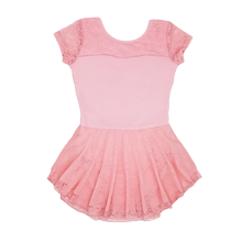 Kashiwawu childrens half-sleeved lace jumpsuit double-layer gauze skirt ballet dance bodysuit 119241035