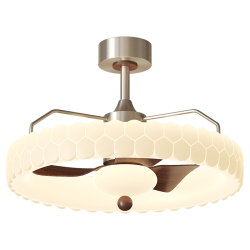 Suoyan's New Mid-Century Style Ceiling Fan Light, Simple Eye-Protecting Fan Light for Bedroom, Dining Room, Study, Children's Room, Smart Ceiling Light