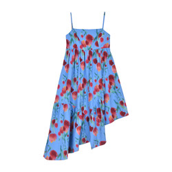 HHCH ເດັກຍິງ retro ຍີ່ປຸ່ນ abstract tulip niche suspender ກາງ-ຍາວສະຫມໍ່າສະເຫມີ summer dress