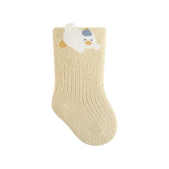 Velvet thickened autumn and winter warm mid-calf socks cartoon style
