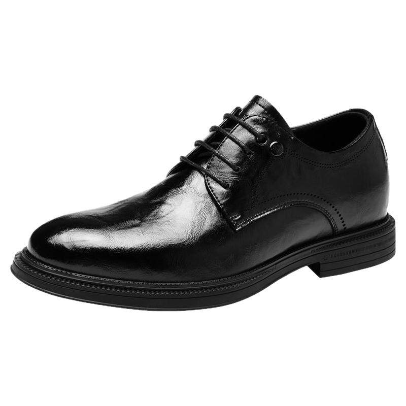 Heilan House Men's Shoes New Spring and Autumn Popular Round Toe Business Formal Leather Shoes Increased Derby Shoes