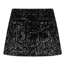 self-portrait 2024 early spring classic dark night starry sequined knitted skirt short skirt