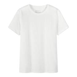 Semir T-shirt men's pure cotton top white couple short-sleeved bottoming shirt solid color T-shirt round neck top cool feeling