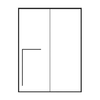 Langjing extremely narrow shower room sliding door sunken toilet bathroom partition straight-line bath screen dry and wet separation 009