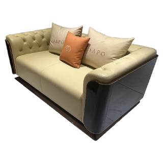 Italian-Style Light Luxury Leather Sofa, High-End Villa, Large Living Room, Modern and Simple, 2025 New Bentley Furniture