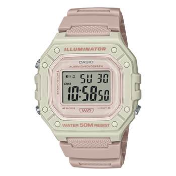 Casio watch women's retro small square student w218