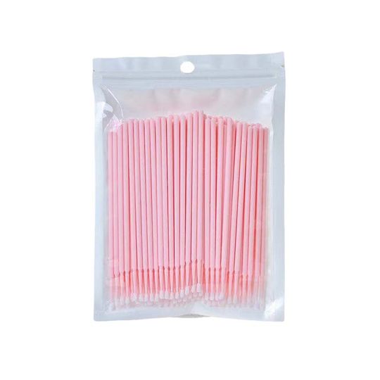 纳米化妆棉签细头小头改妆擦眼线美睫卸睫毛清洁棒纹绣专用棉棒