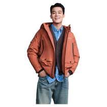 (L Ou homey) Snow in the snow 2023 autumn and winter new men and women short eiderdown clothes outdoor windproof warm sport