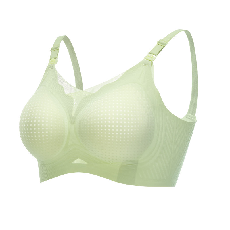 Maternity underwear, thin nursing bra, large breasts during pregnancy, postpartum breastfeeding, special large size push-up anti-sagging Pu women's cotton