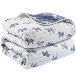 Six-layer gauze towel quilt, pure cotton summer cool quilt, double cotton gauze cover blanket, single summer nap blanket