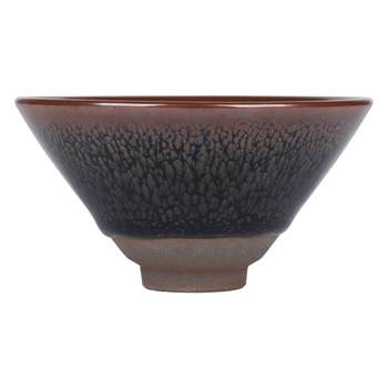 ແທ້ຈິງ Fujian Jianyang Jianzhan Tea Cup Partridge Spot Original Mine Master Tea Cup Iron Tibetan Beam Mouth Cup ຈອກດຽວທີ່ມີໃບຢັ້ງຢືນ