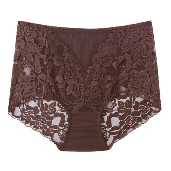 Women's underwear medium and high waist large size breathable lace
