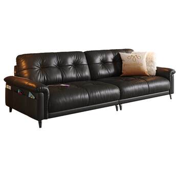 Pashaman small living room narrow leather sofa in antique style Pashaman small living room narrow leather sofa in antique style