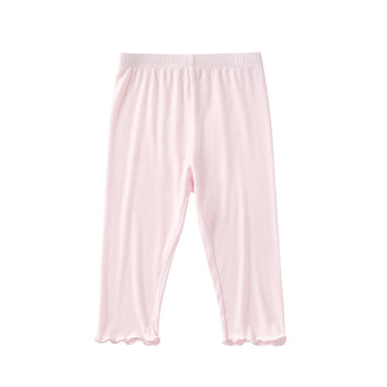 Betis Girls' Leggings ເດັກນ້ອຍ Summer ບາງໆ 2024 New Breathable Cropped Pants Baby Girls Pants