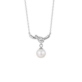 Chow tai sang freshwater pearl silver necklace