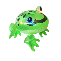 Luminous Large Green Frog Inflatable Toy Bounce Lonely Frog PVC Child inflatable toy ground Balloon Small Toy
