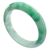 (Self-operated) Qianyu Shiguang Burmese natural A-grade jade floating sun green flower species old water bright and delicate high-end bracelet