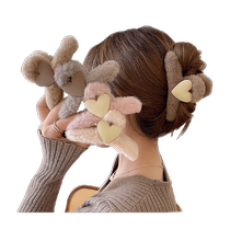 Plush hair clip sweet hair clip for girls back of head grabbing clip hair shark clip Korean style hair accessory clip headband