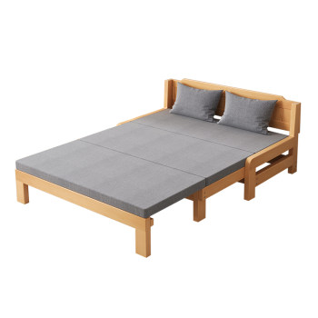 Solid wood sofa bed foldable beech wood dual purpose Solid wood sofa bed foldable beech wood dual purpose